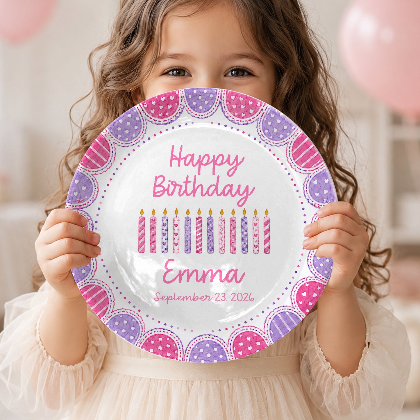 Sweet Candle Personalized Birthday Plate P61STP0