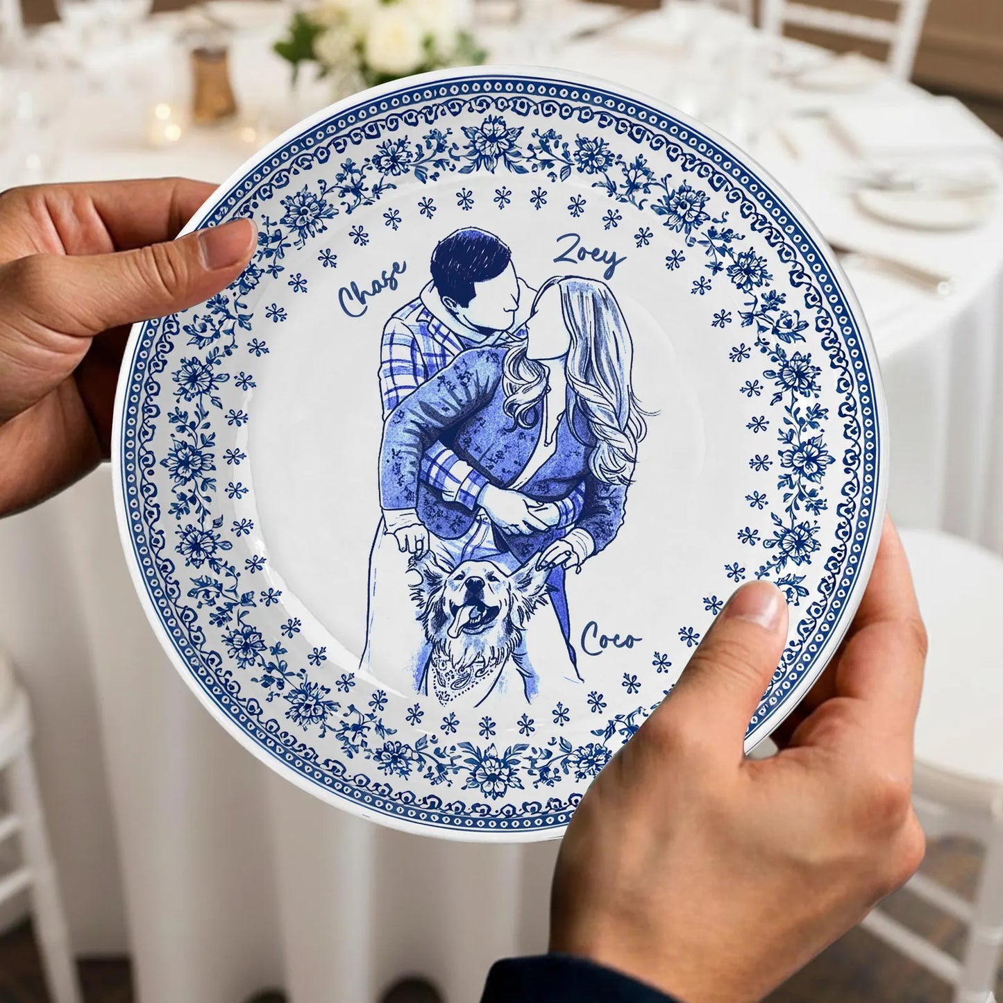 Personalized Wedding gifts Custom Couple Portrait P19RJG0