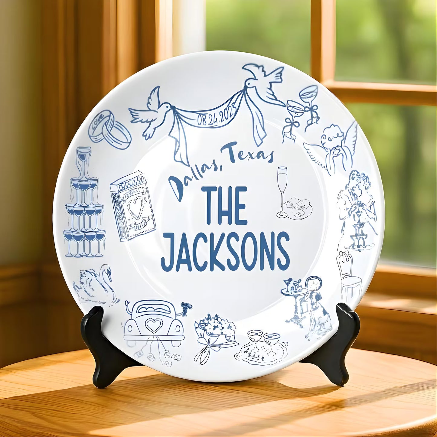 Personalized Wedding gifts Custom Couple Portrait 1025EP00