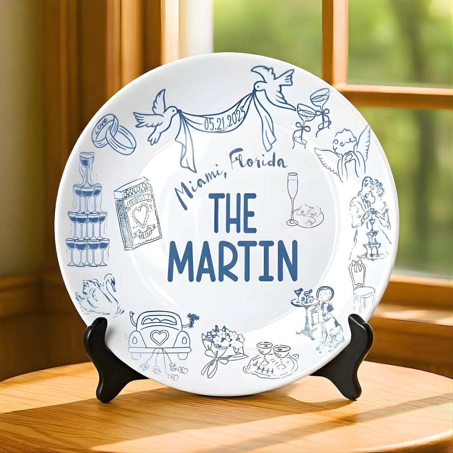 Personalized Wedding gifts Custom Couple Portrait 1025EP00