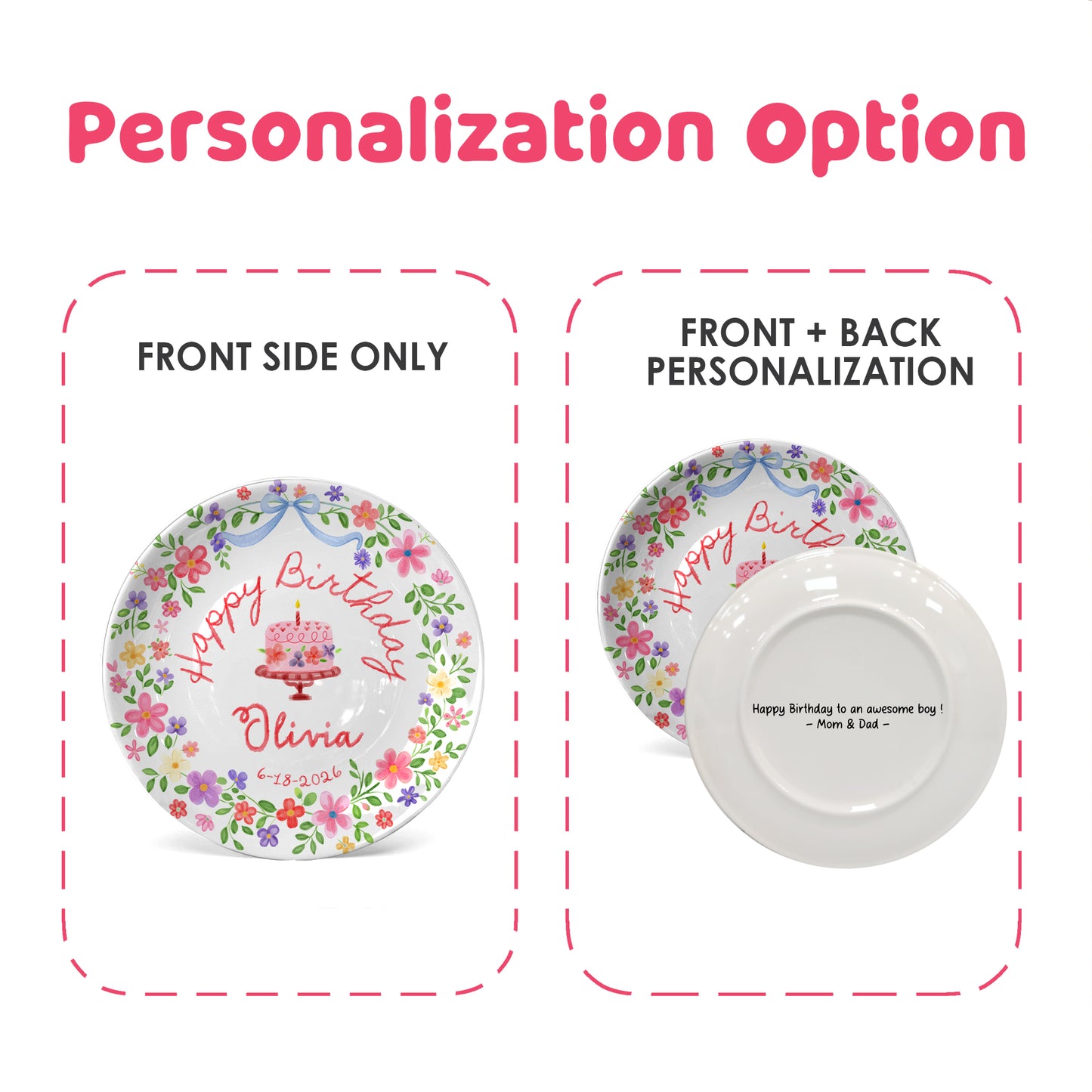 Personalized Birthday Plate Gift P228WUD0