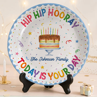 Custom Family Birthday Tradition Personalized Birthday Plate P625WQA0