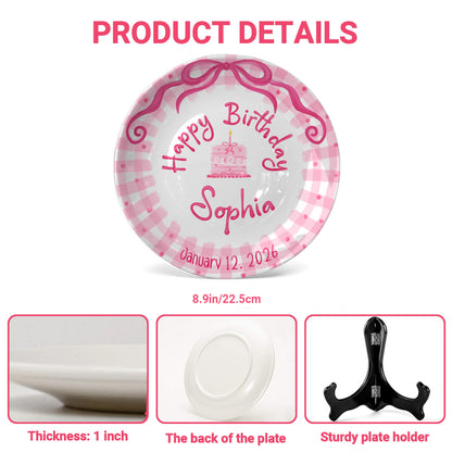 Personalized Birthday Plate Gift P226JYL0