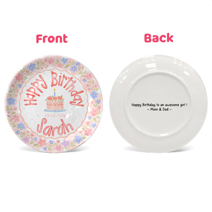 Personalized Birthday Plate Gift P3188D40