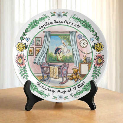 Storybook Personalized Birth Plate P513SRI0