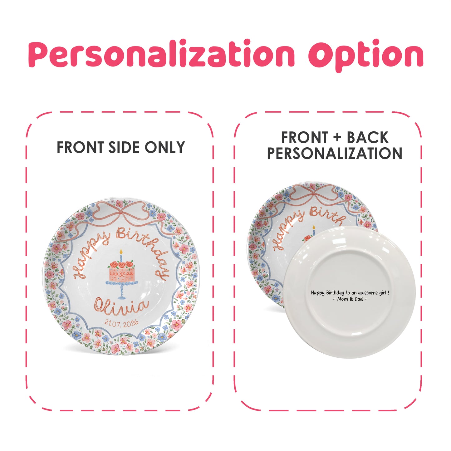 Personalized Birthday Plate Gift P228EAZ0