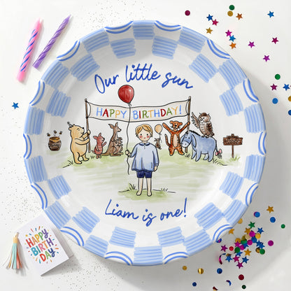 Woodland Animal Birthday Keepsake Personalized Birthday Plate P713B6G0