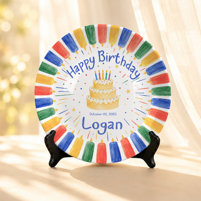 Celebration Cake Personalized First Birthday Gift Plate P723NQM0