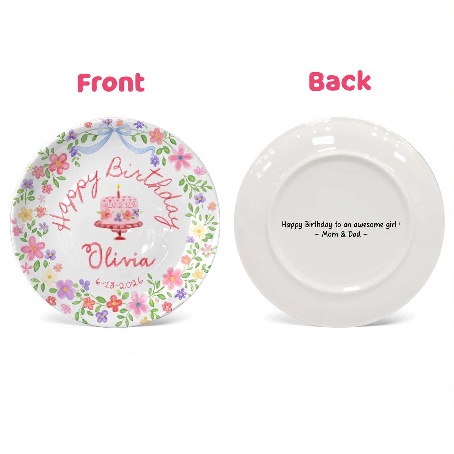 Personalized Birthday Plate Gift P228WUD0