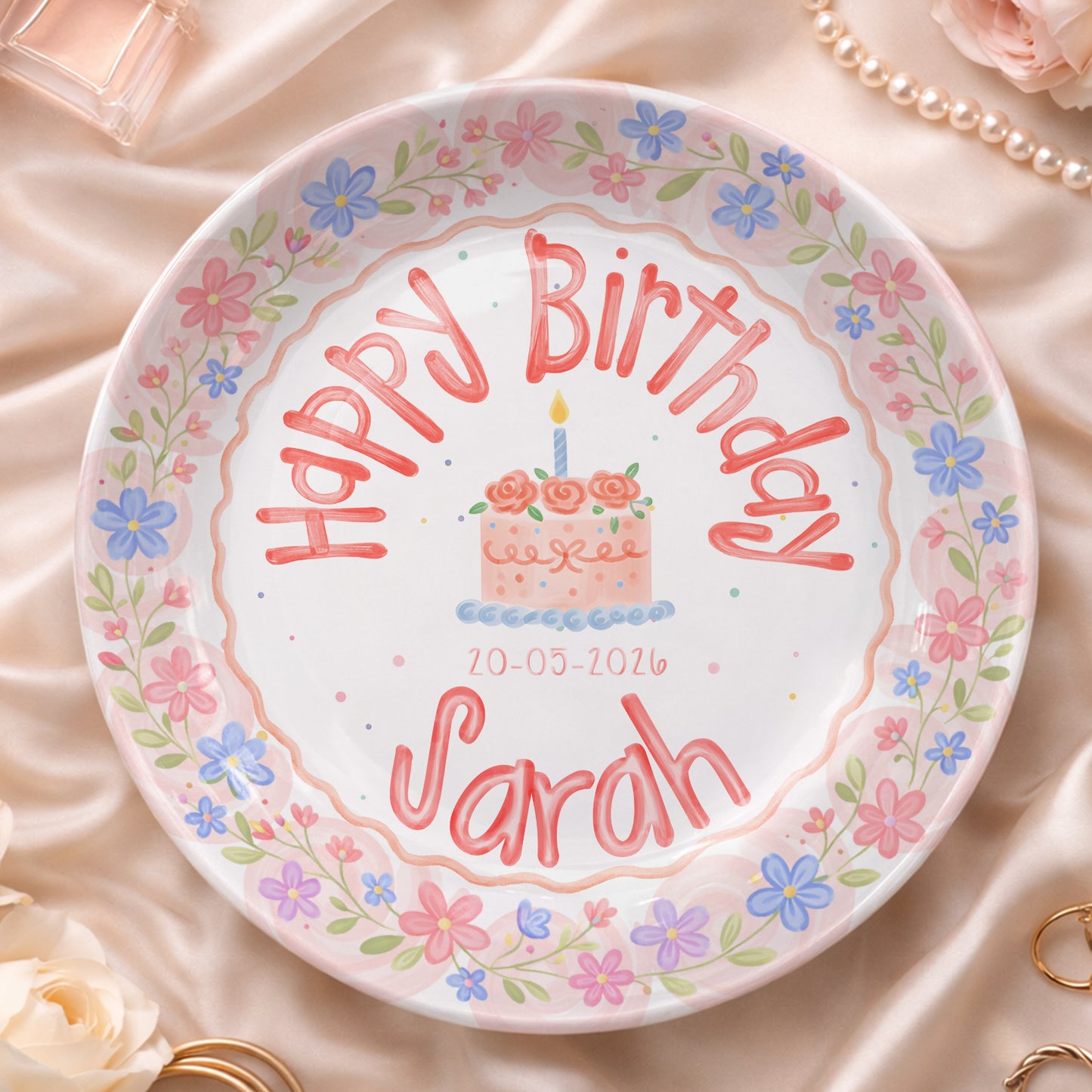 Personalized Birthday Plate Gift P3188D40