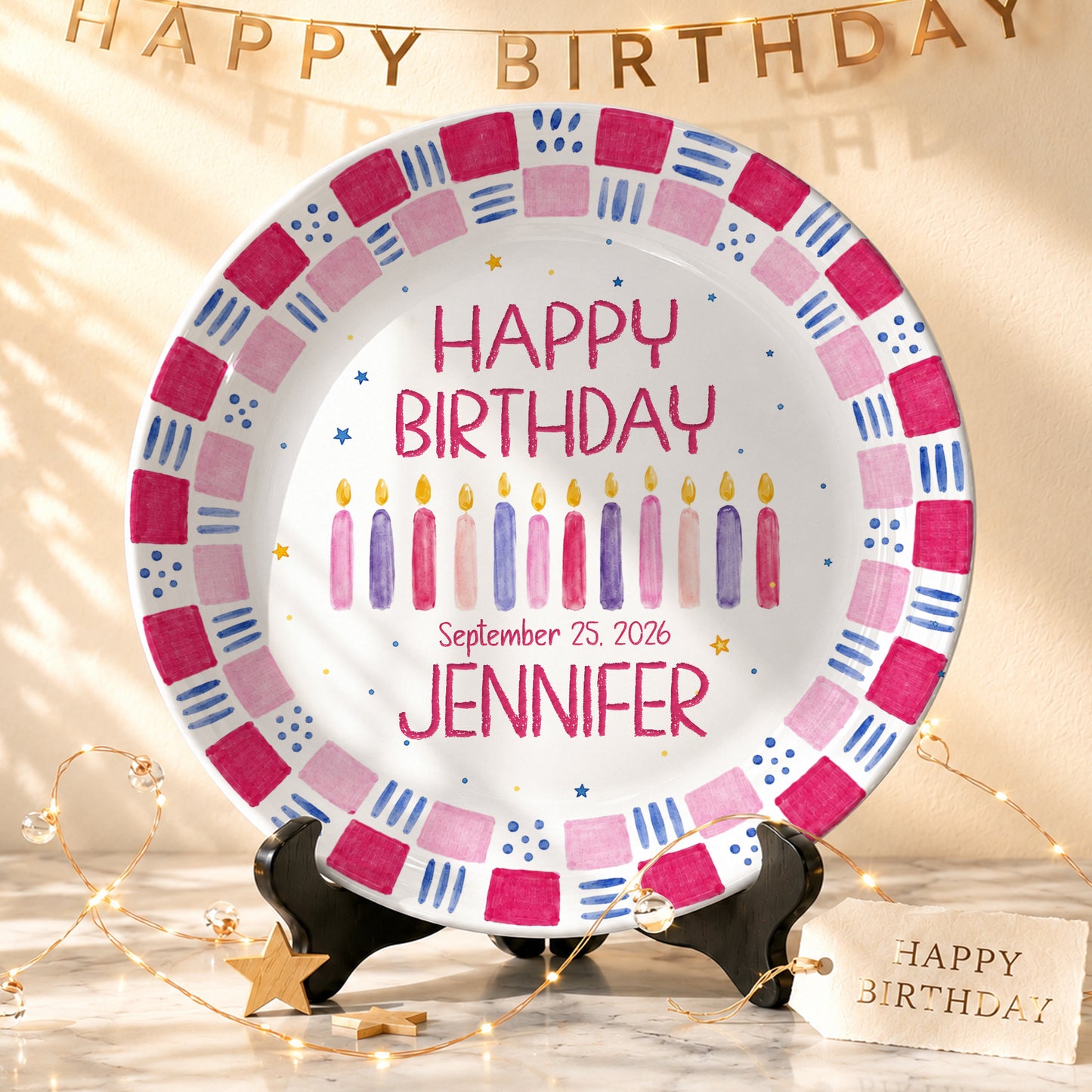 Grandchild Birthday Keepsake Personalized Birthday Plate P626EN4TT