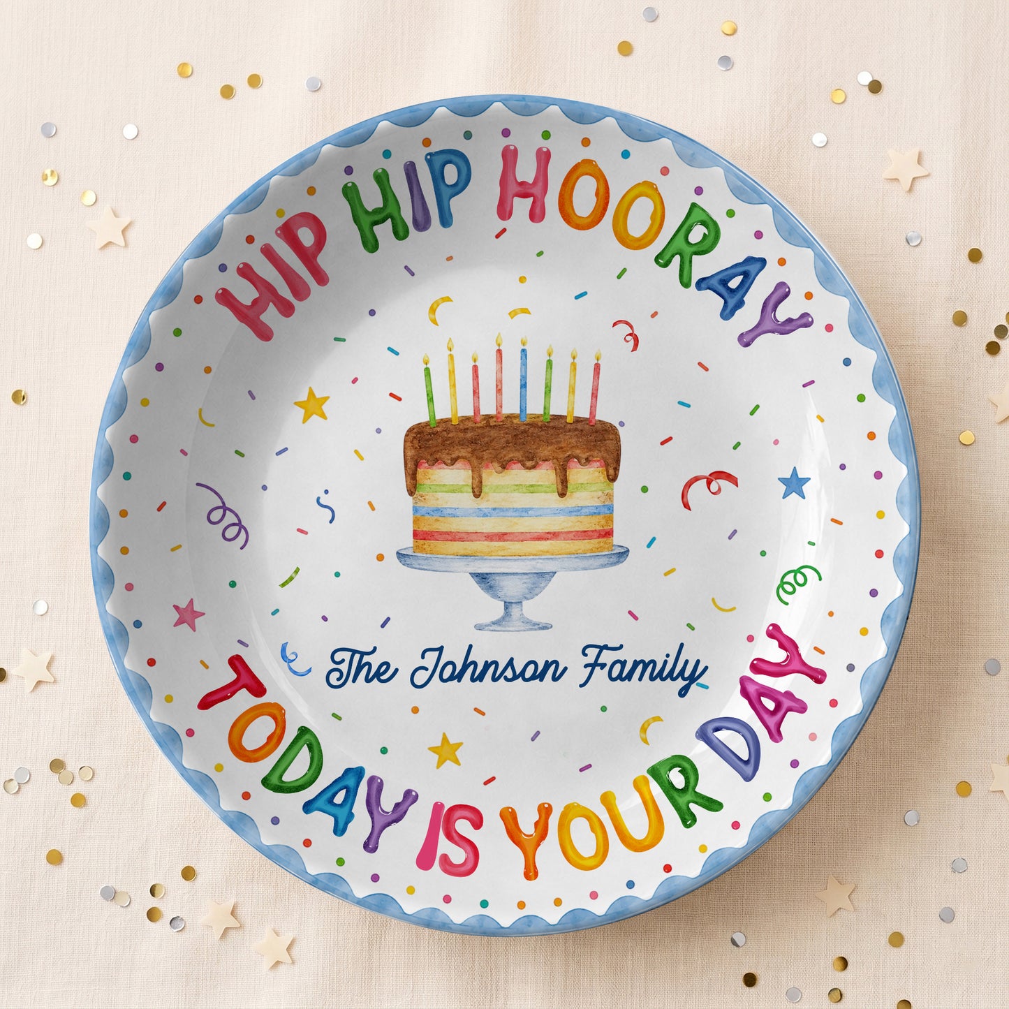 Custom Family Birthday Tradition Personalized Birthday Plate P625WQA0