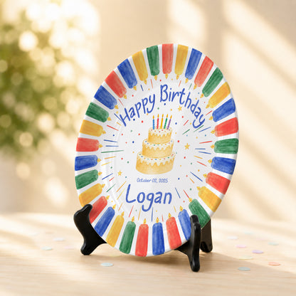 Celebration Cake Personalized First Birthday Gift Plate P723NQM0
