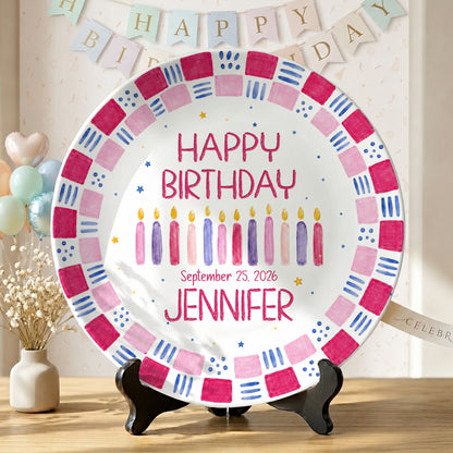 Grandchild Birthday Keepsake Personalized Birthday Plate P626EN4TT