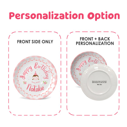 Birthday Girl Portrait Personalized Birthday Plate P296XU0