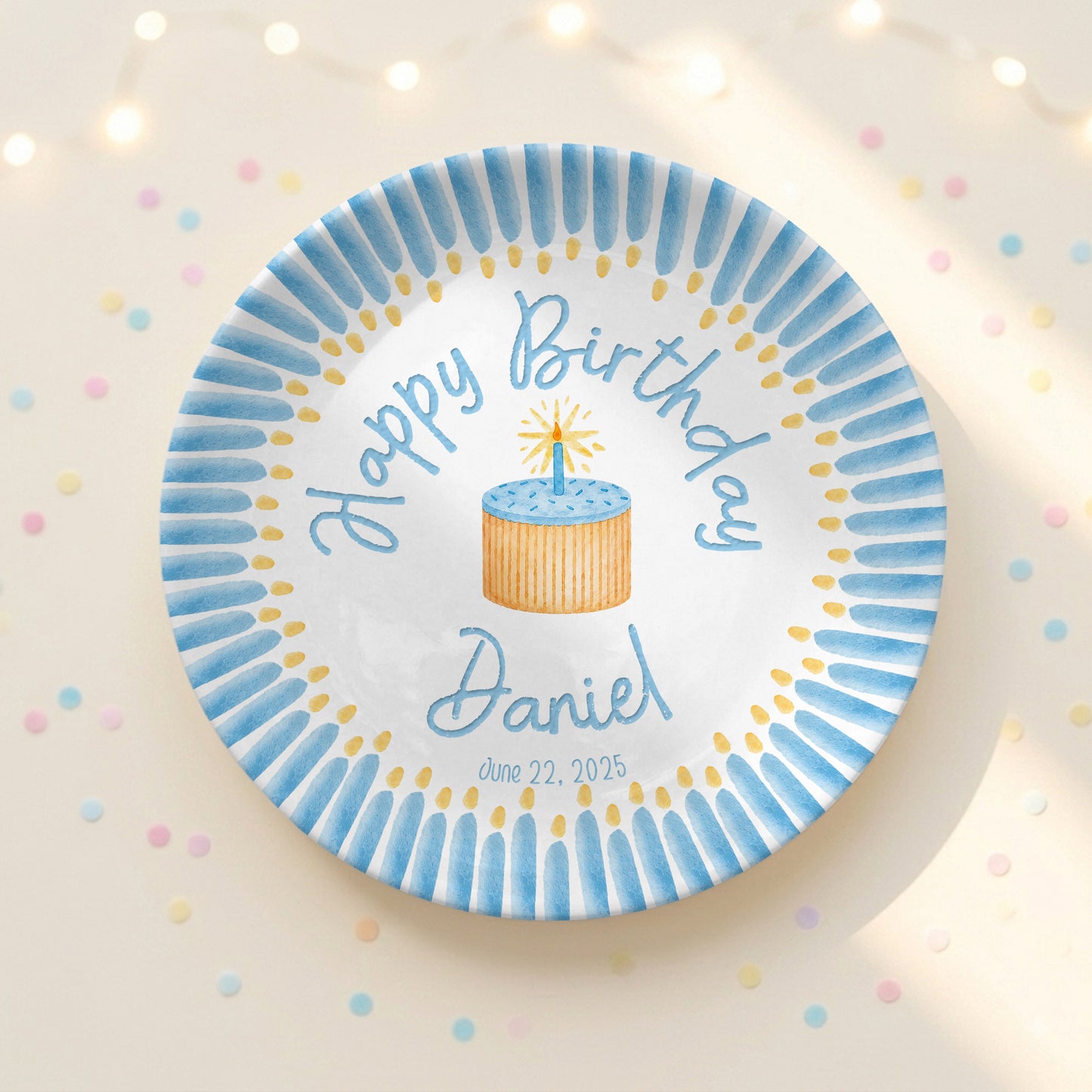 Custom Ceramic Kids First Birthday Keepsake Gift Personalized Birthday Plate P824VE90