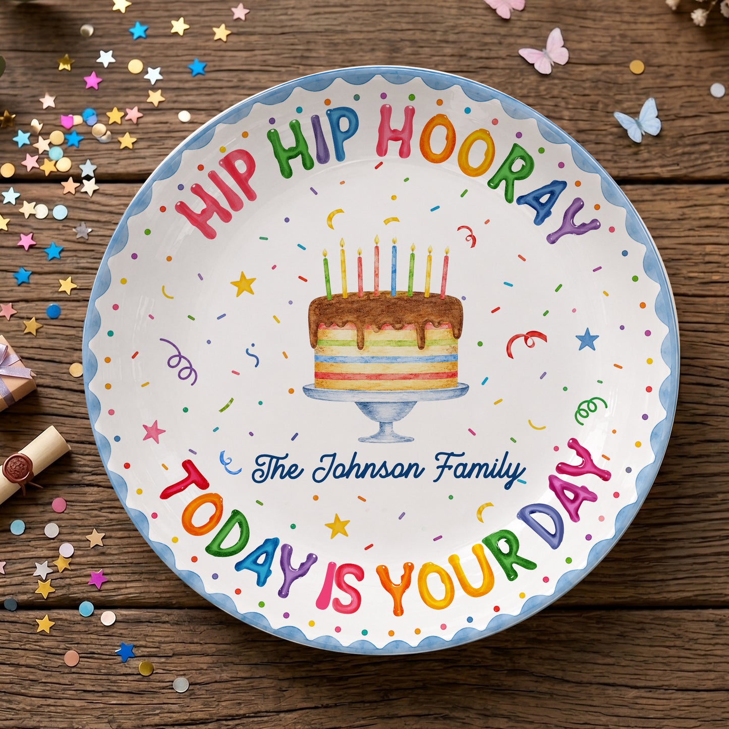 Custom Family Birthday Tradition Personalized Birthday Plate P625WQA0