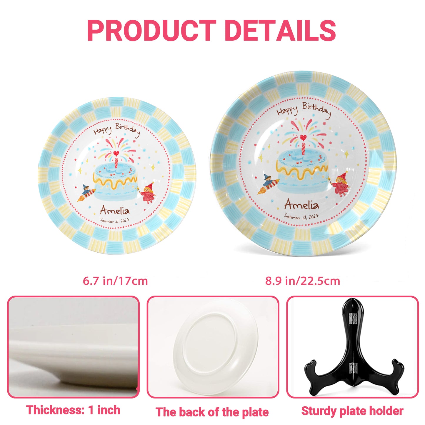 Fairy Princess Birthday Keepsake Personalized Birthday Plate for Girl P619WOT0