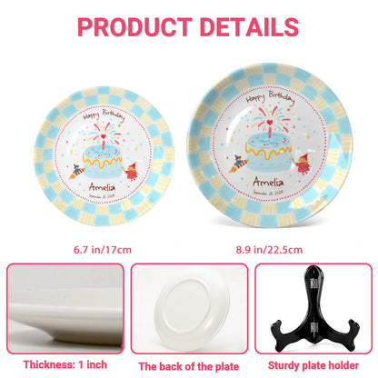 Fairy Princess Birthday Keepsake Personalized Birthday Plate for Girl P619WOT0