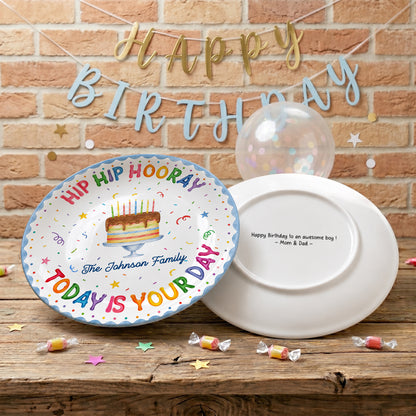 Custom Family Birthday Tradition Personalized Birthday Plate P625WQA0