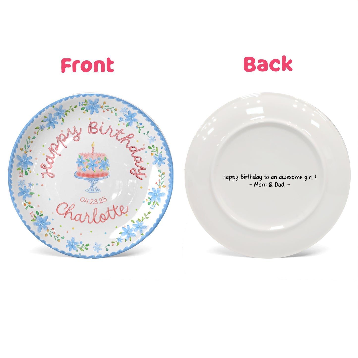 Personalized Birthday Plate Gift P326IO50