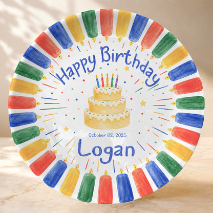 Celebration Cake Personalized First Birthday Gift Plate P723NQM0
