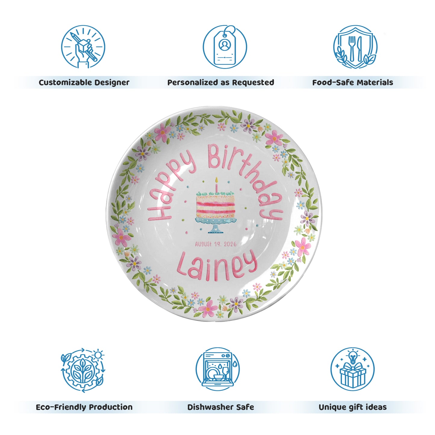 Personalized Birthday Plate Gift P311NNF0