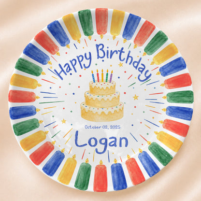 Celebration Cake Personalized First Birthday Gift Plate P723NQM0