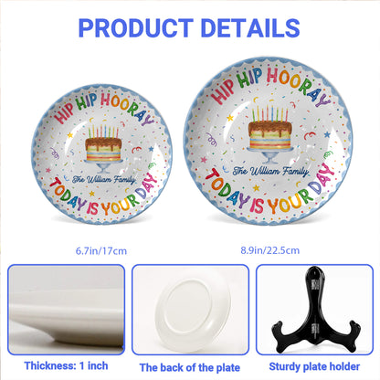 Custom Family Birthday Tradition Personalized Birthday Plate P625WQA0