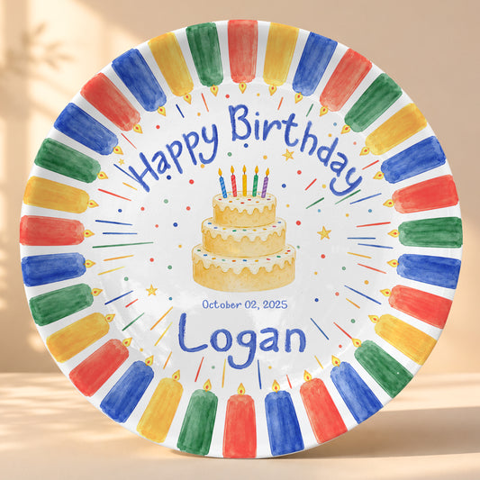 Celebration Cake Personalized First Birthday Gift Plate P723NQM0