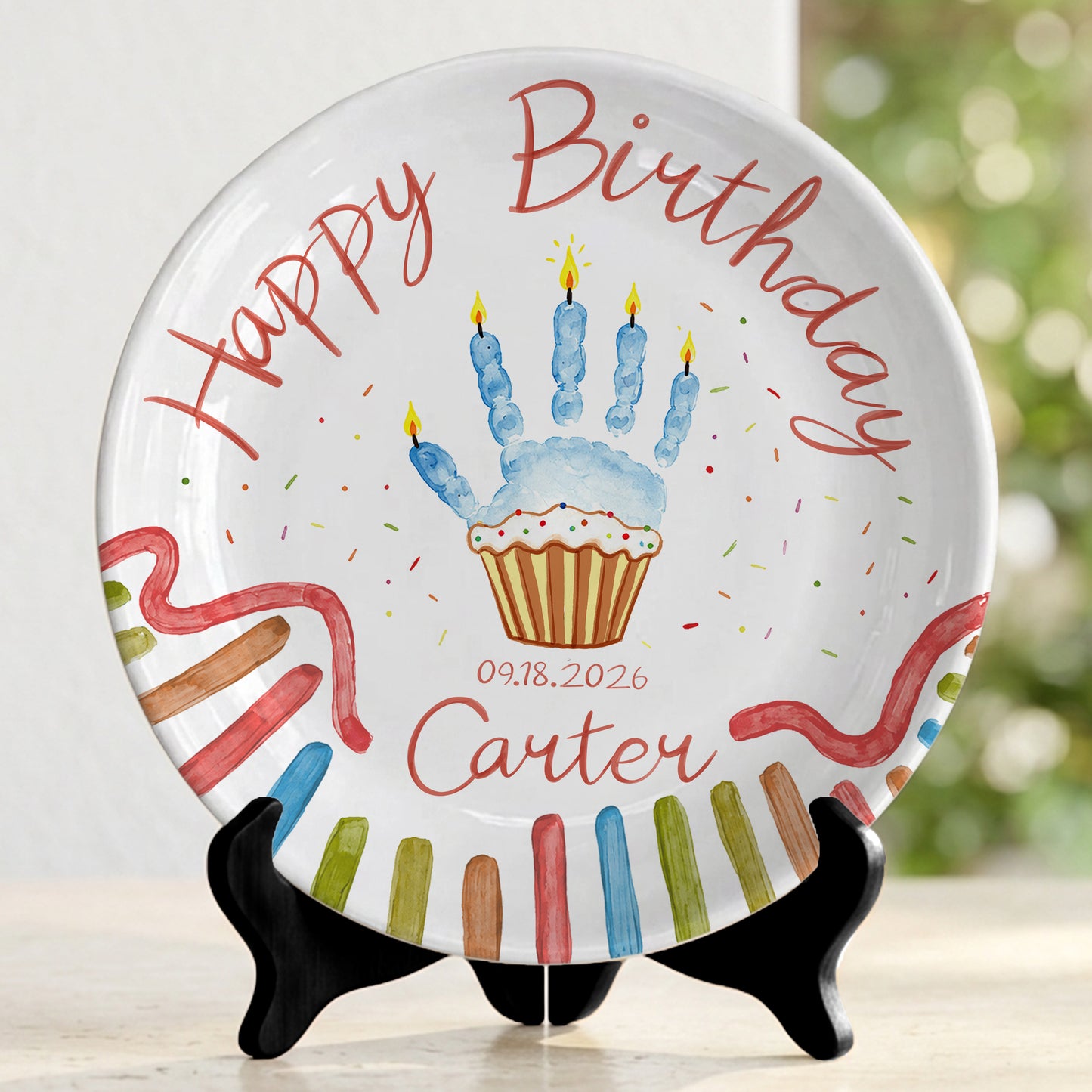 Whimsical Party Birthday Personalized Birthday Plate P626FZFTT