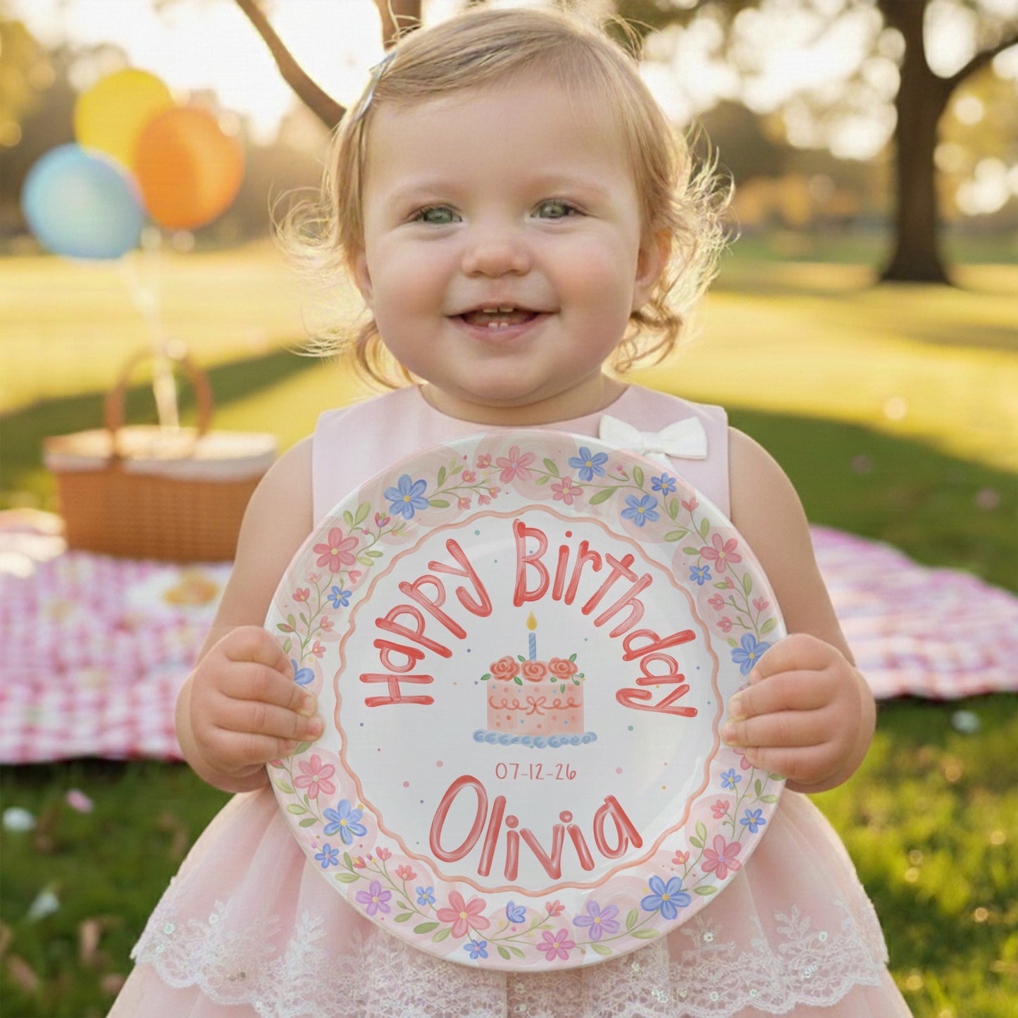 Personalized Birthday Plate Gift P3188D40