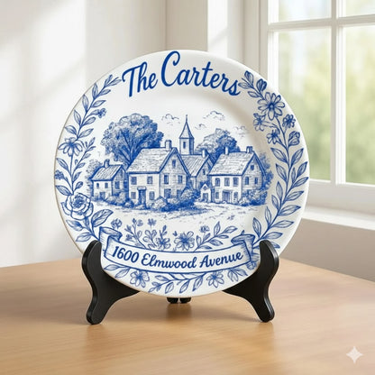 Personalized House Plate Decorative 123OB00