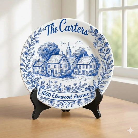 Personalized House Plate Decorative 123OB00