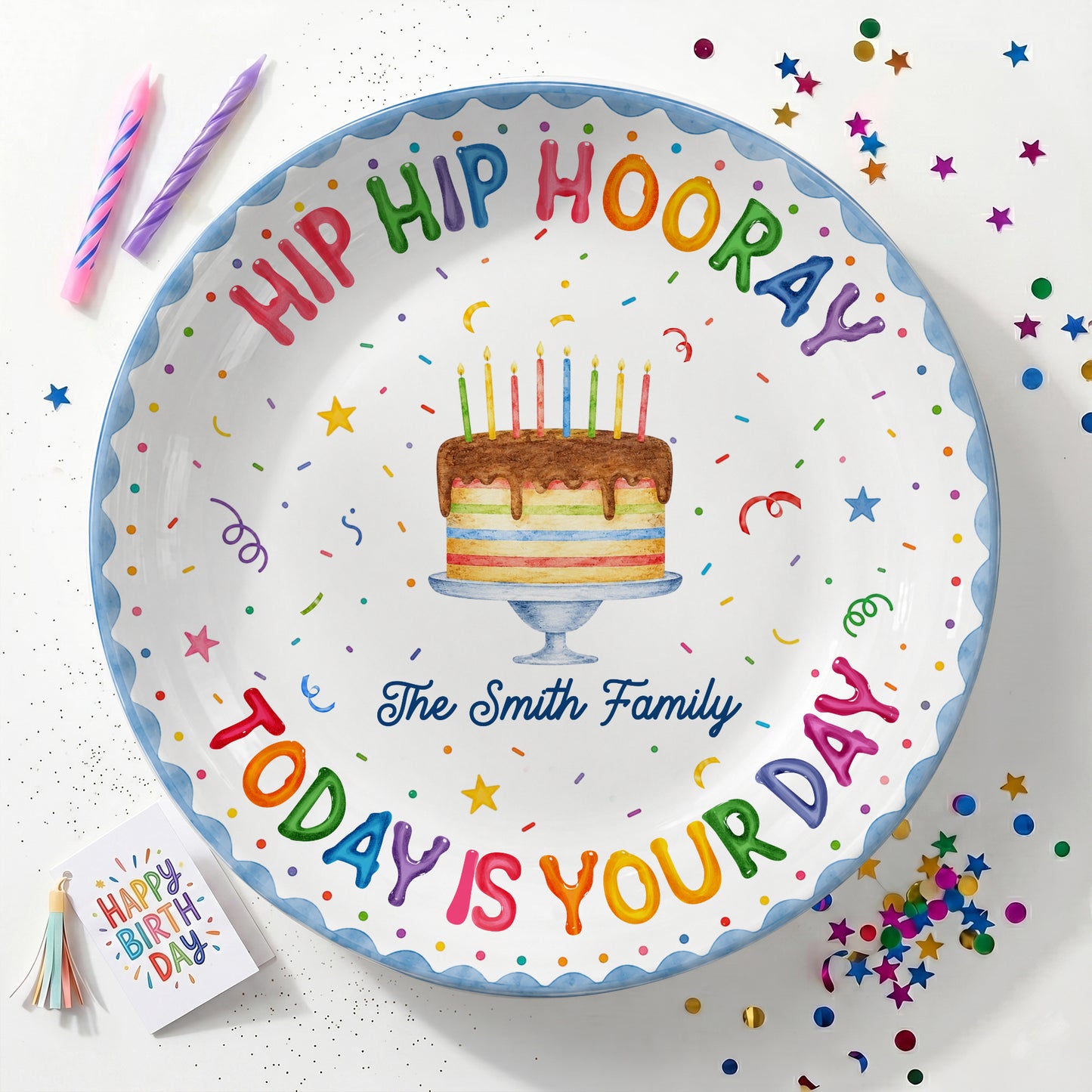Custom Family Birthday Tradition Personalized Birthday Plate P625WQA0