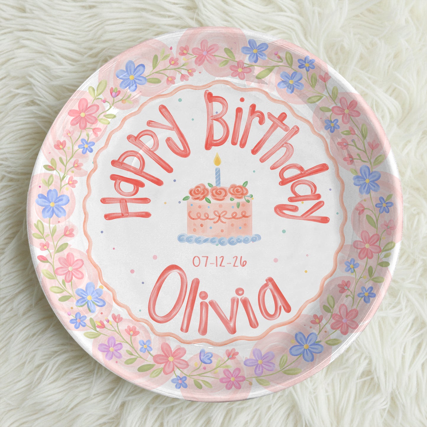 Personalized Birthday Plate Gift P3188D40