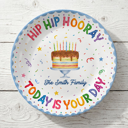 Custom Family Birthday Tradition Personalized Birthday Plate P625WQA0