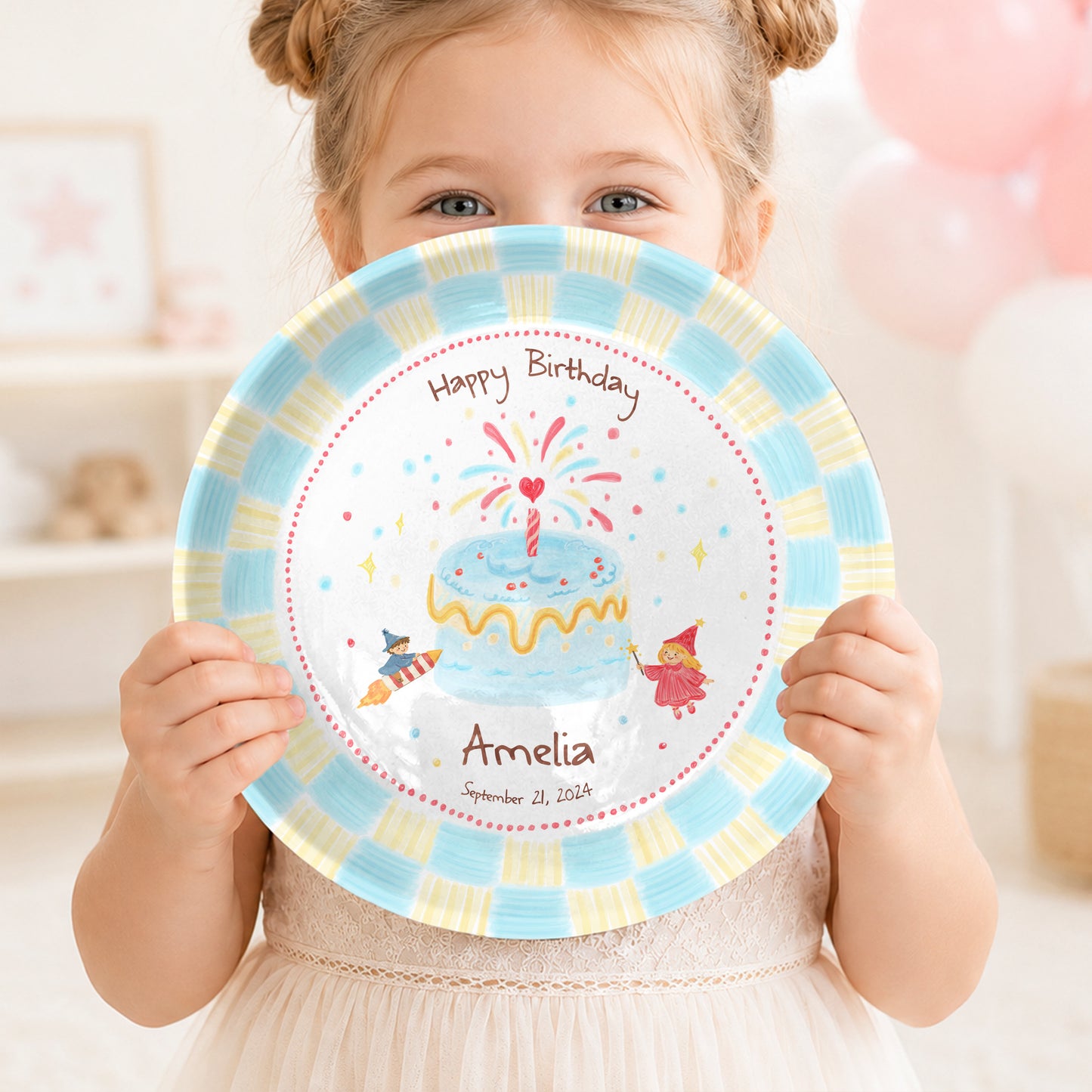 Fairy Princess Birthday Keepsake Personalized Birthday Plate for Girl P619WOT0