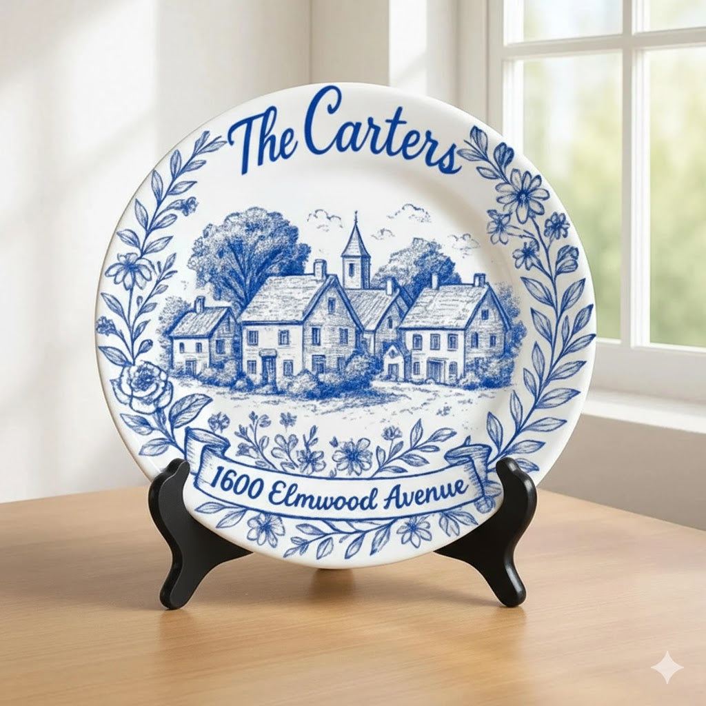 Personalized House Plate Decorative 123OB00
