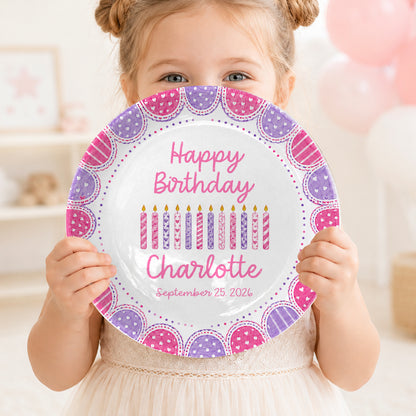 Sweet Candle Personalized Birthday Plate P61STP0