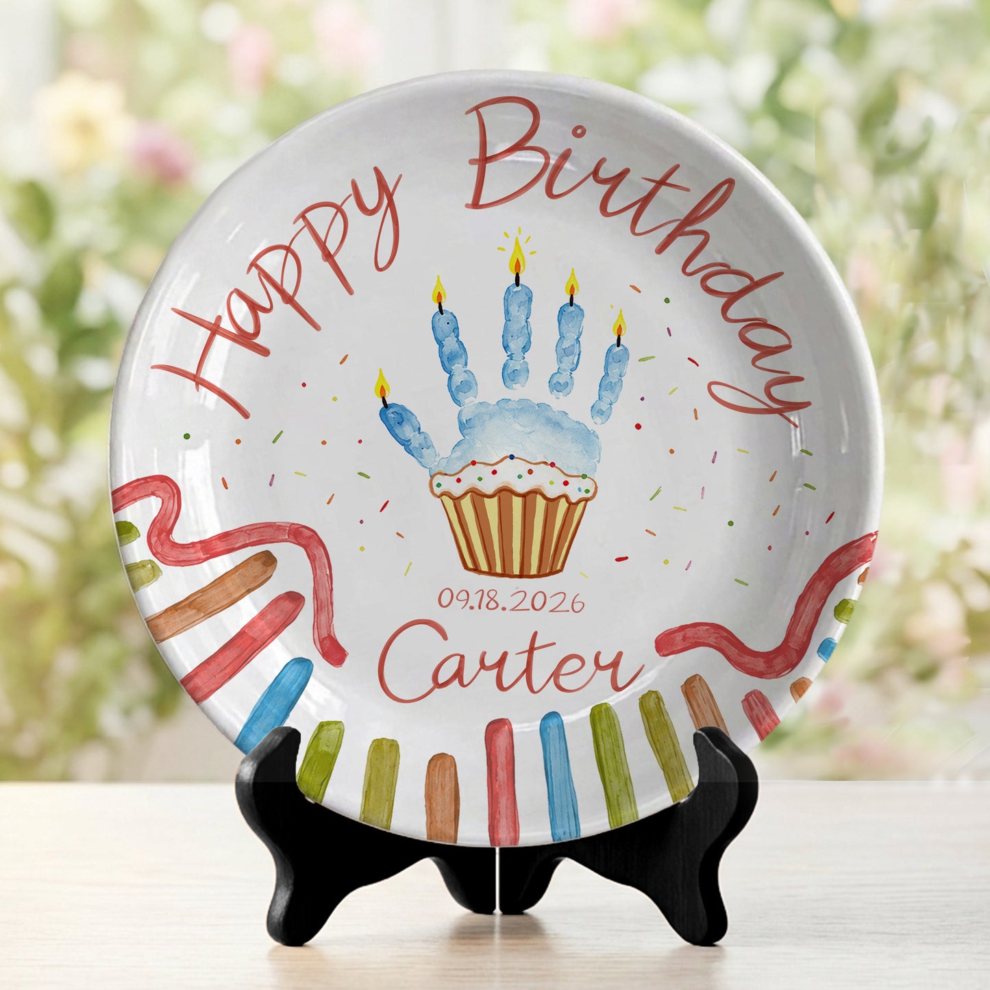 Whimsical Party Birthday Personalized Birthday Plate P626FZFTT