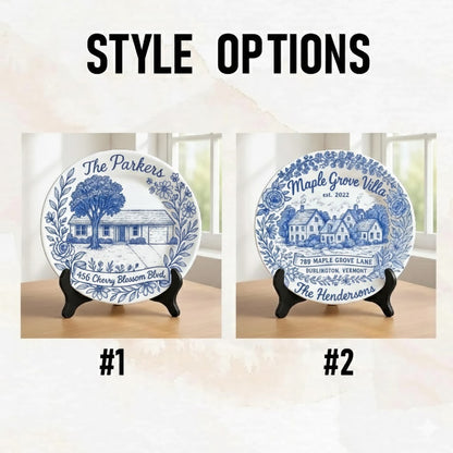 Personalized House Plate Decorative 123OB00
