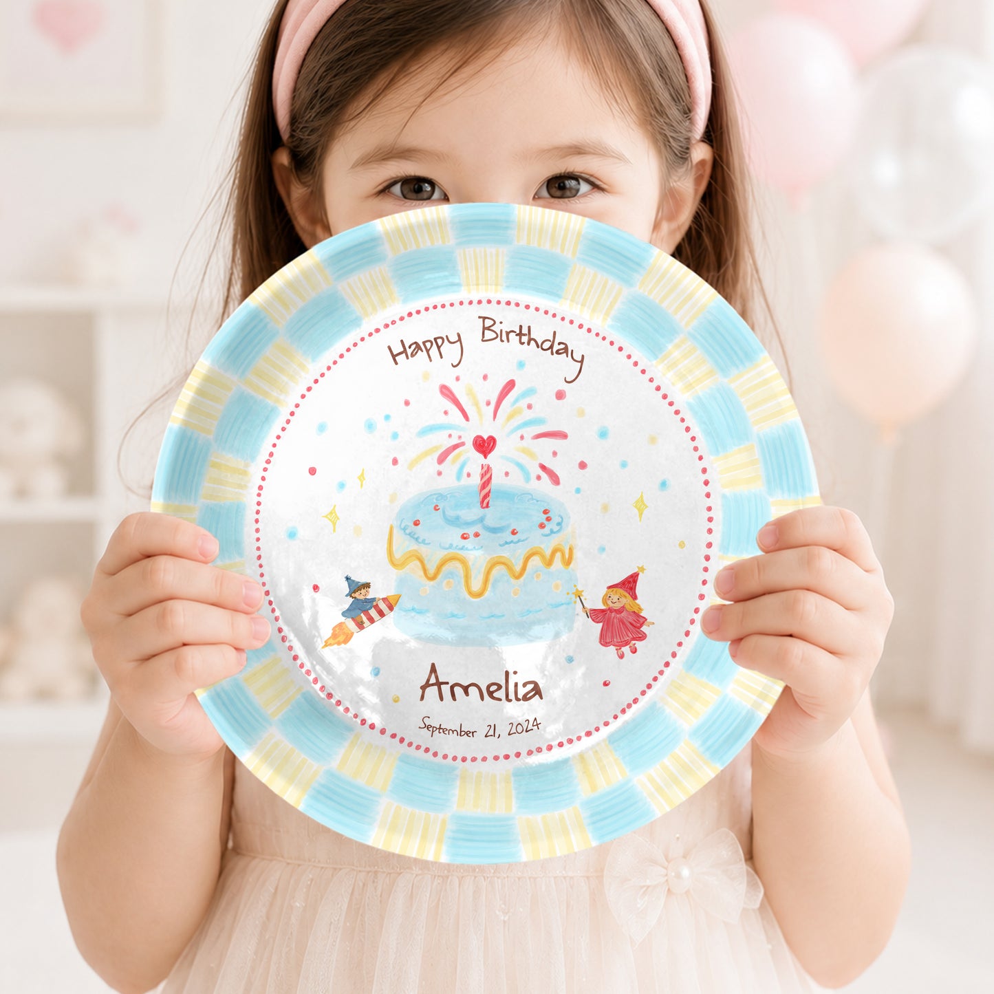 Fairy Princess Birthday Keepsake Personalized Birthday Plate for Girl P619WOT0