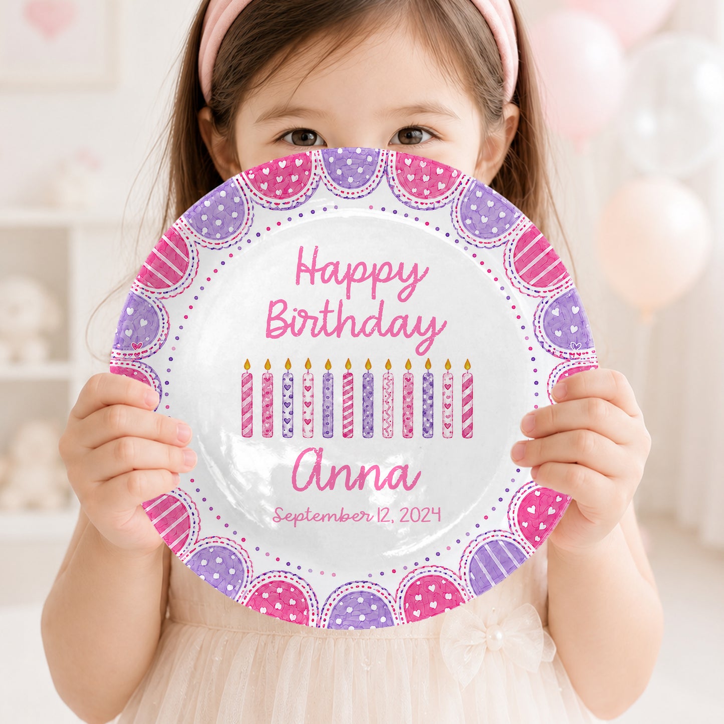 Sweet Candle Personalized Birthday Plate P61STP0