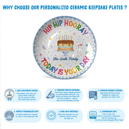 Custom Family Birthday Tradition Personalized Birthday Plate P625WQA0