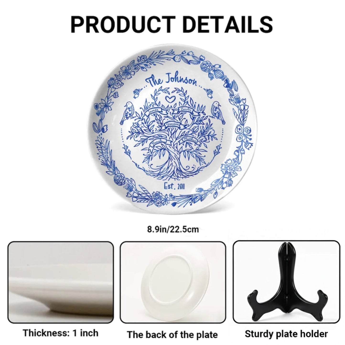 Personalized Family Tree Plate D916ZOF0