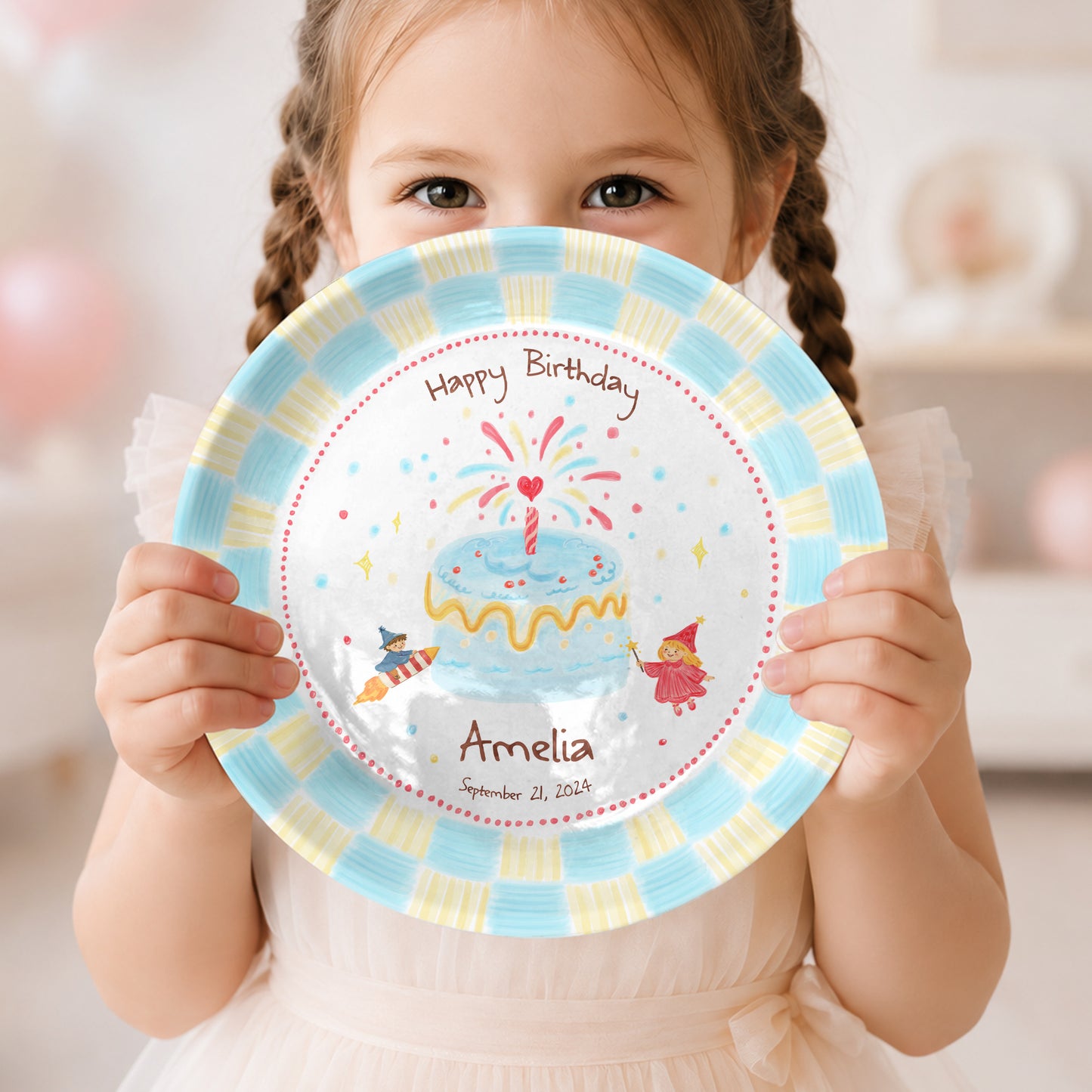 Fairy Princess Birthday Keepsake Personalized Birthday Plate for Girl P619WOT0