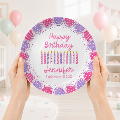 Sweet Candle Personalized Birthday Plate P61STP0