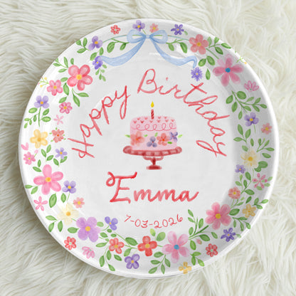 Personalized Birthday Plate Gift P228WUD0