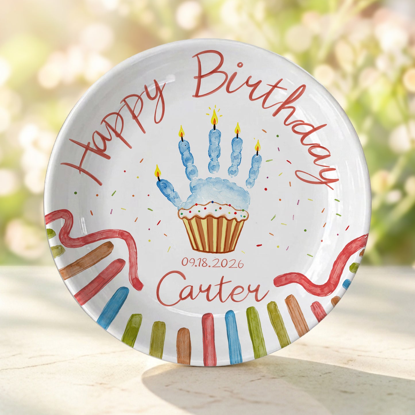 Whimsical Party Birthday Personalized Birthday Plate P626FZFTT
